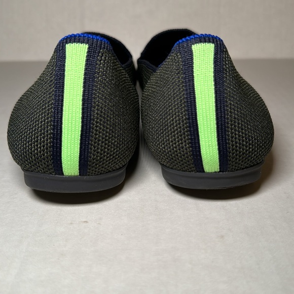 Rothy’s The Loafer Evergreen with Neon Stripe Slip On Round Toe Size 7.5 - Picture 4 of 14